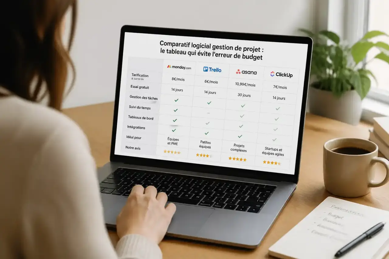 Comparatif logiciel gestion de projet : le tableau qui évite l'erreur de budget