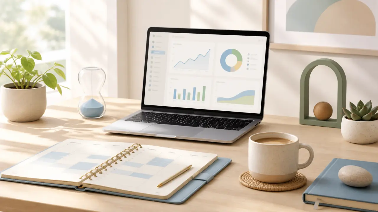 Interface SaaS minimaliste en grille Bento, dédiée à l'organisation du lundi