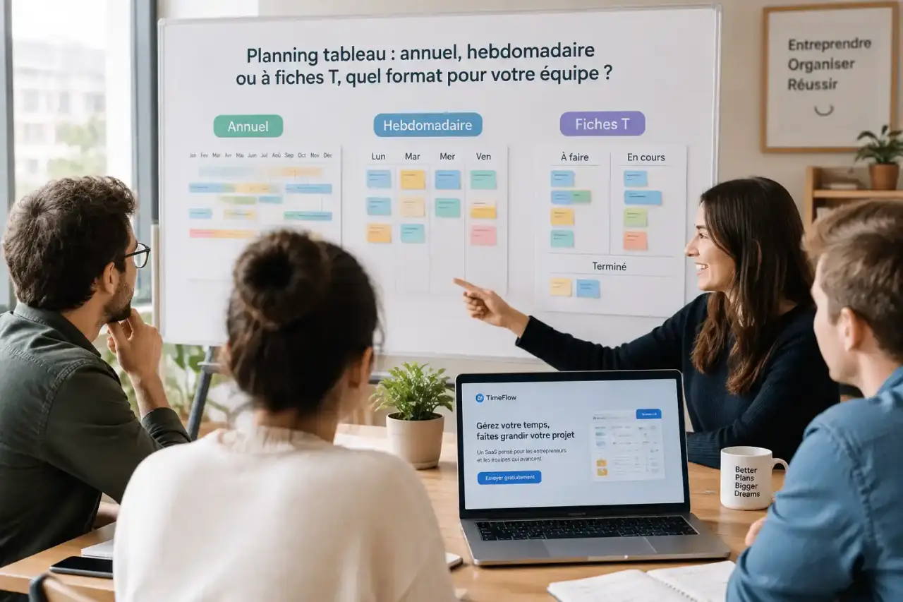 Planning tableau : annuel, hebdomadaire ou à fiches T, quel format pour votre équipe ?